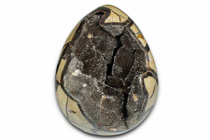 Polished Dragon Egg Septarian Geode - Free-Standing #339403